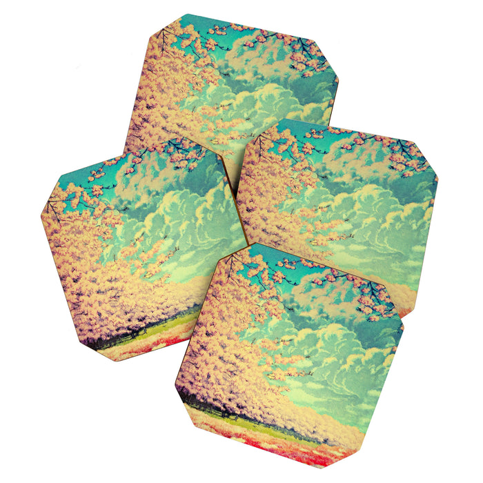  Impending Spring Storm - A Pink Welcome at Yaha - Nature Landscape Coaster Gallery Image 1