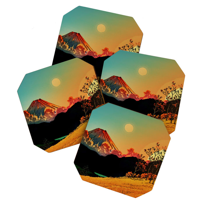 New Year's Morning in Shades of Orange - Nature Landscape Coaster Gallery Image 1