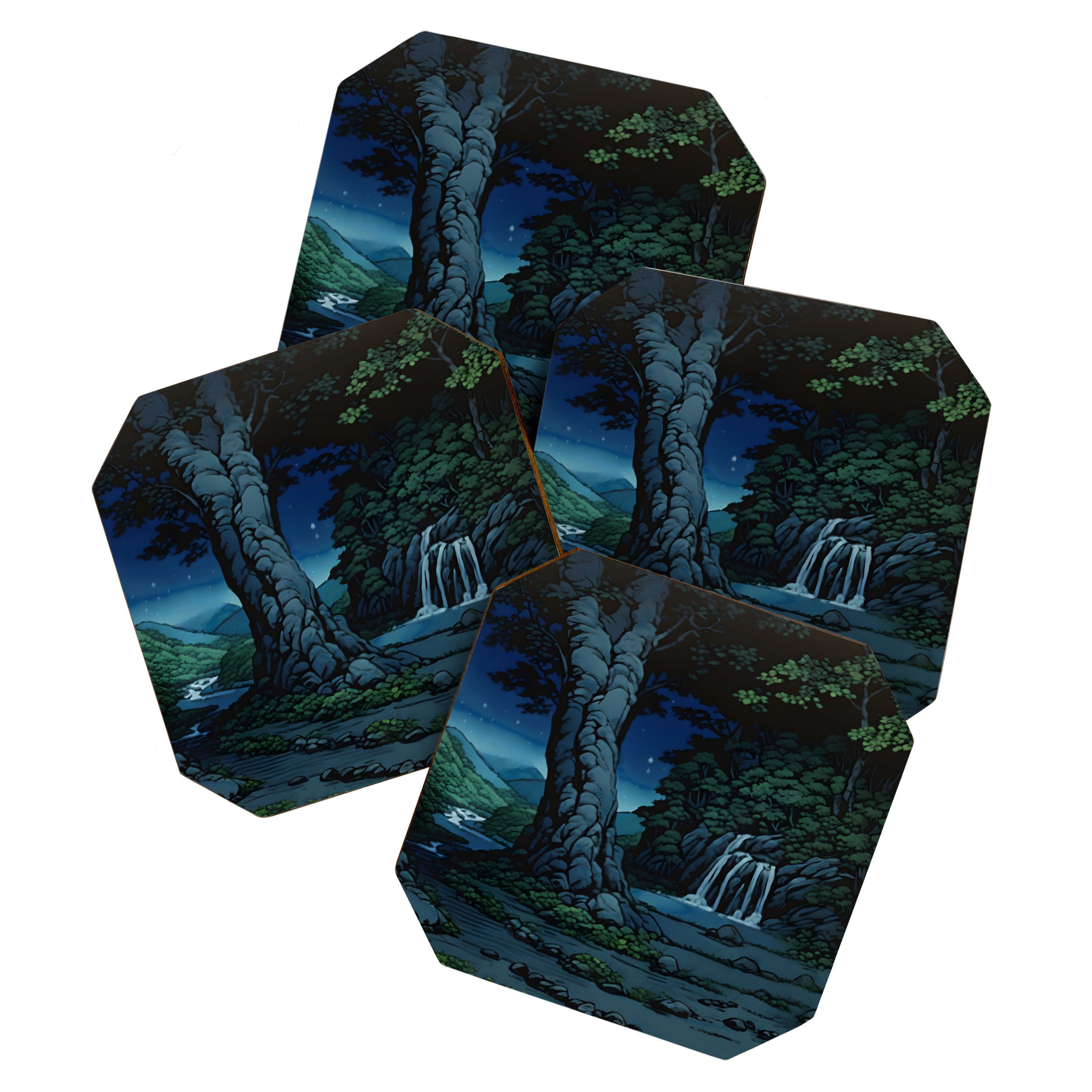 Night Walking at Goki - Nature Landscape Coaster Gallery Image 1