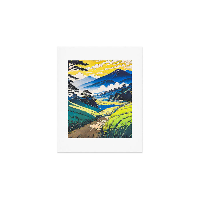 On the Return to Hokiriukiyo - A Contemporary Ukiyo-e Nature Landscape Art Print Gallery Image 1