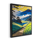 On the Return to Hokiriukiyo - A Contemporary Ukiyo-e Nature Landscape Framed Canvas Print Gallery Image 2