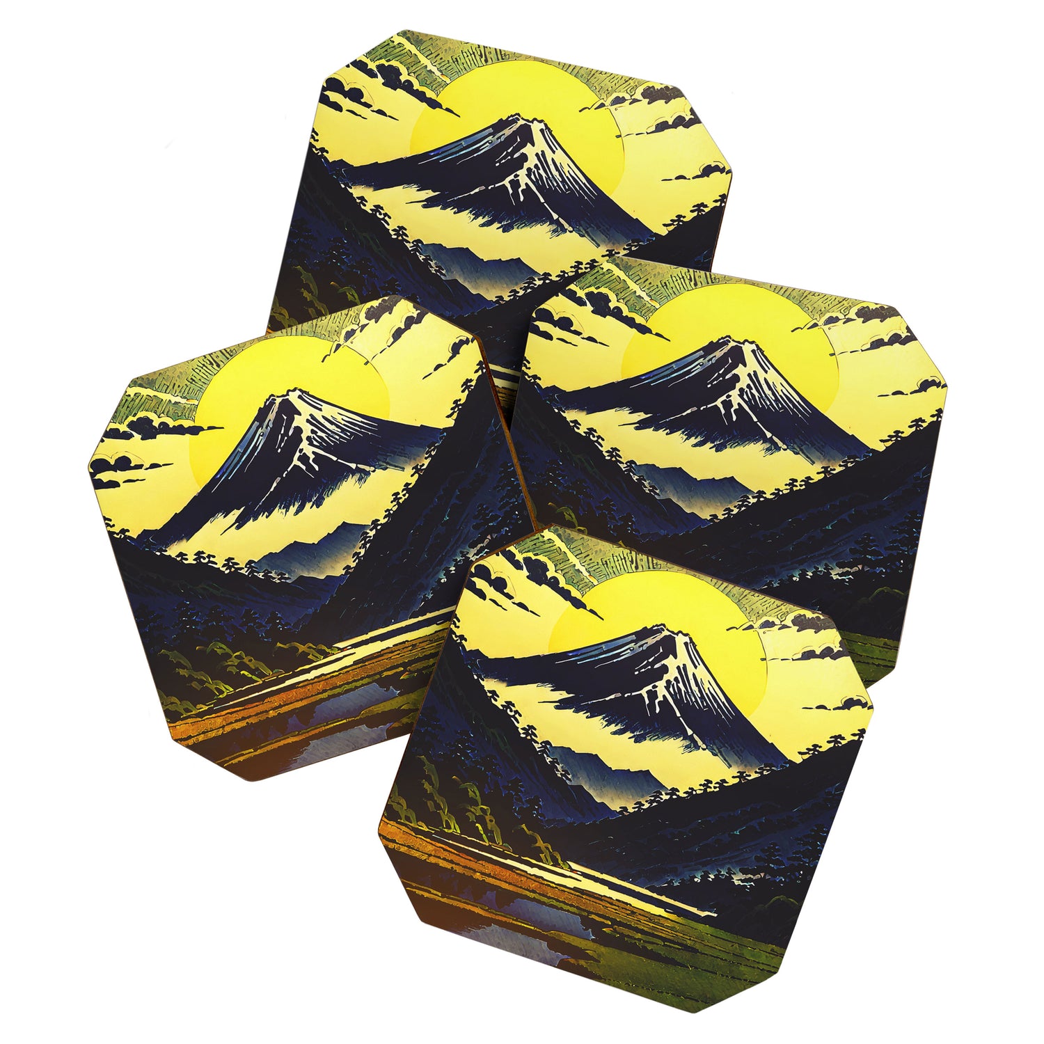 Prayer - A Contemporary Ukiyo-e Nature Landscape Coaster Gallery Image 1
