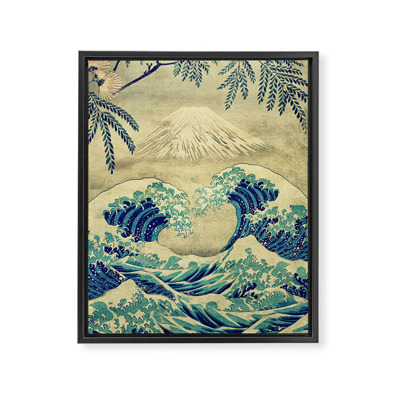 The Great Blue Embrace at Yama Framed Canvas Print Gallery Image 6