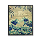 The Great Blue Embrace at Yama Framed Canvas Print Gallery Image 6