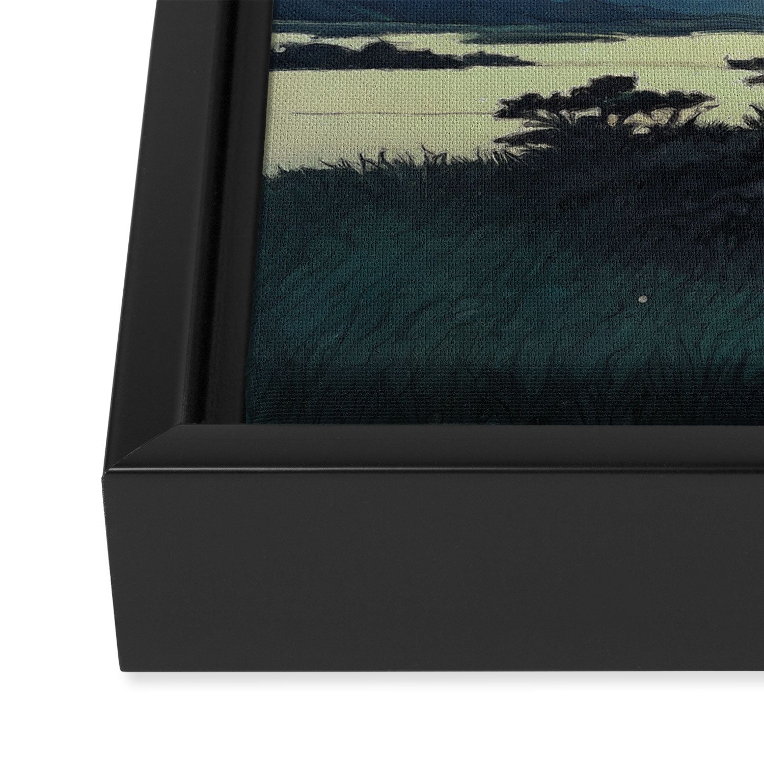 The Night Father - A Contemporary Ukiyo-e Nature Landscape Framed Canvas Print Gallery Image 3