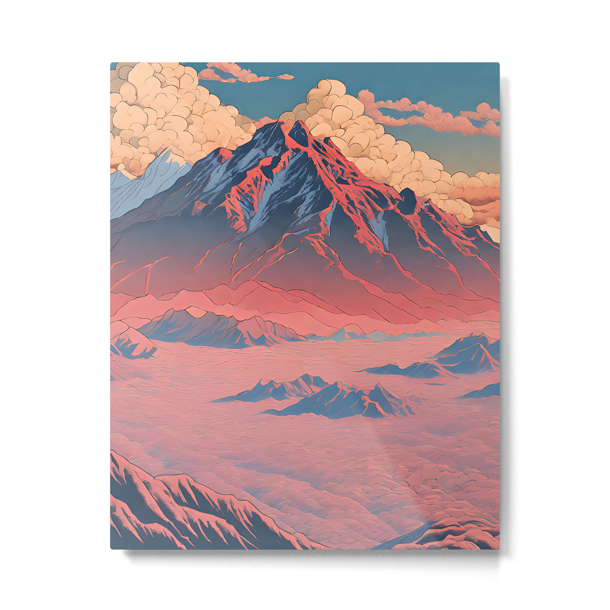 The Red - A Contemporary Ukiyo-e Nature Landscape Metal Print Gallery Image 6