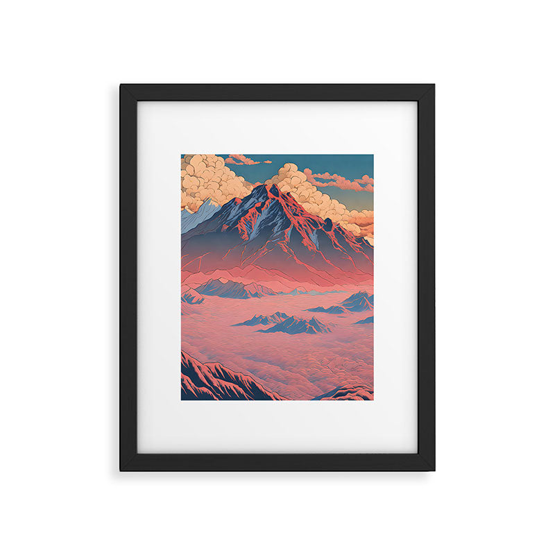 The Red - A Contemporary Ukiyo-e Nature Landscape Framed Art Print Gallery Image 6