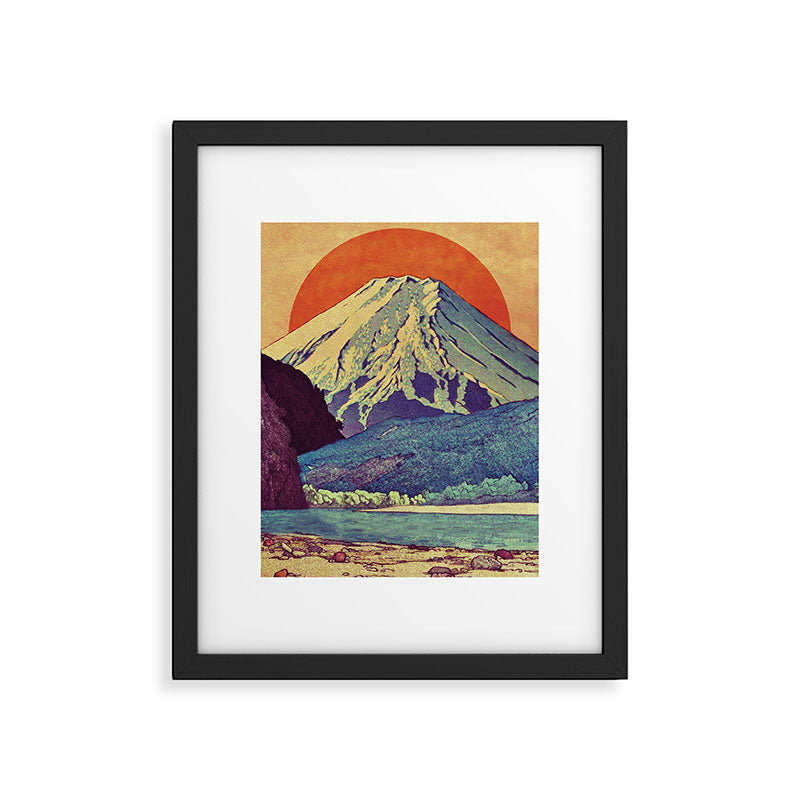 The Red Sunrise at Dayai Shore - Nature Landscape Framed Art Print Gallery Image 6