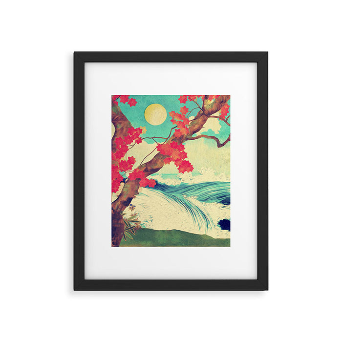 Waking to the Wild and Beautiful Ocean of Dhin - Nature Landscape Framed Art Print Gallery Image 1