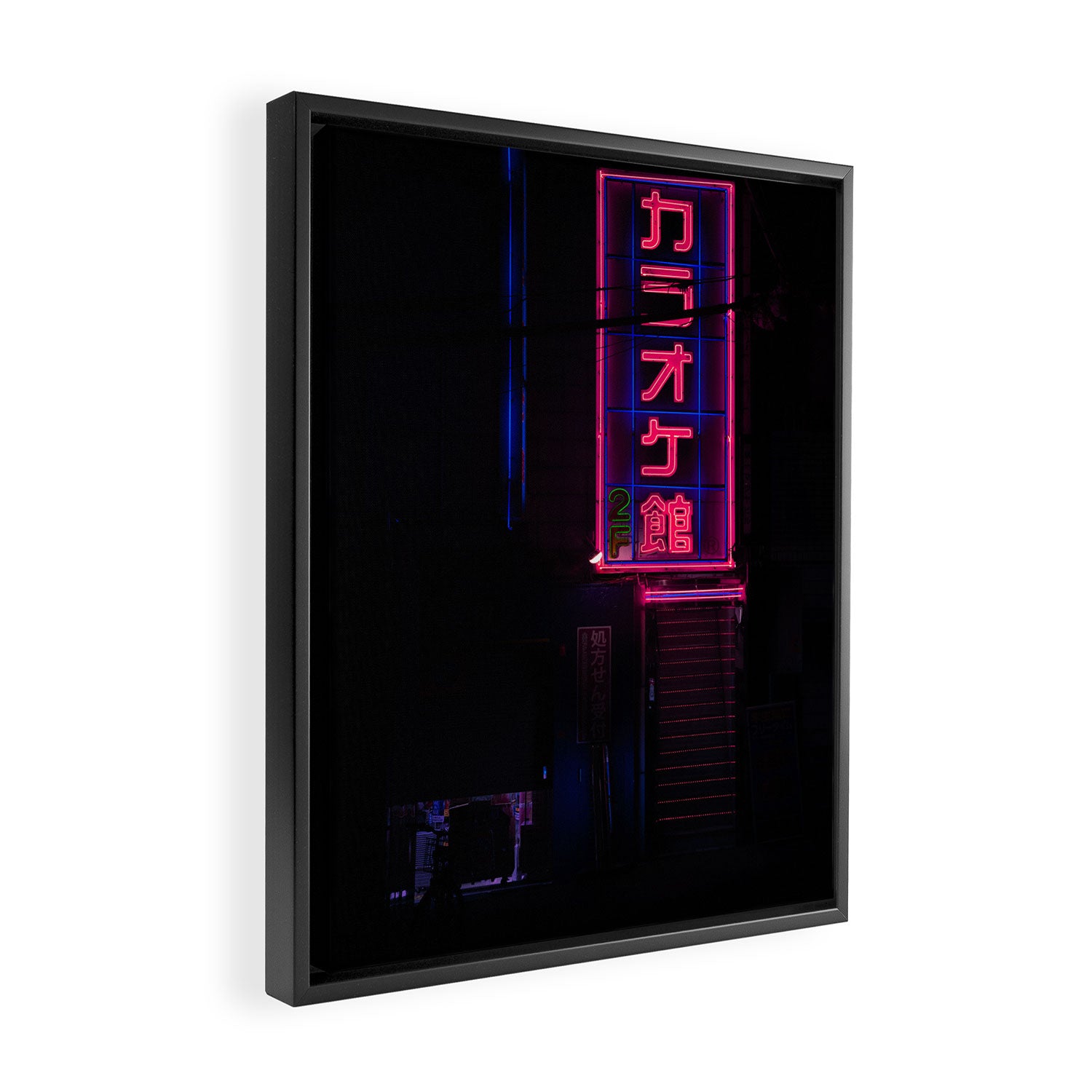 neo tokyo Framed Canvas Print Gallery Image 2