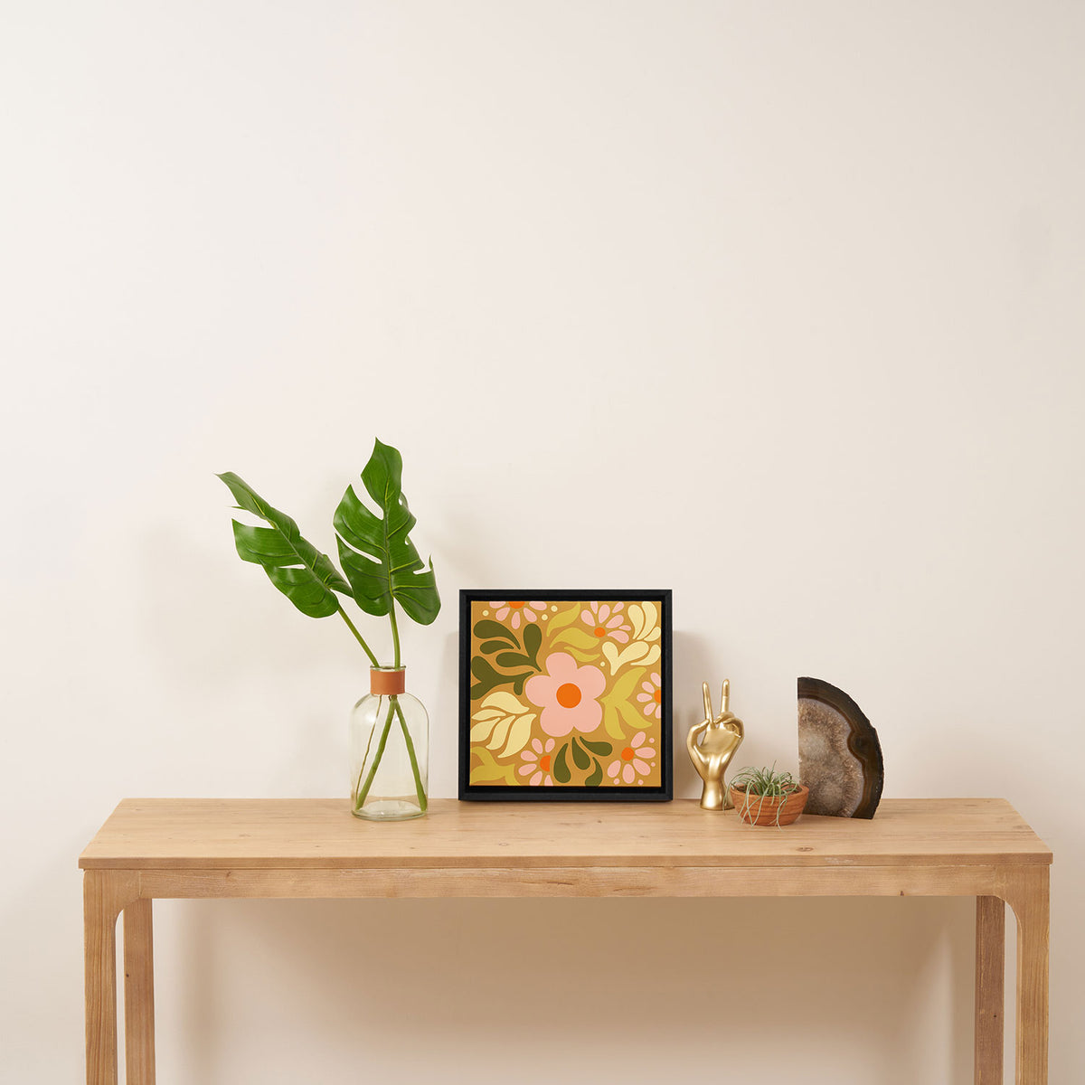 Abstract Florals Framed Canvas Print Gallery Image 3