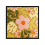 Abstract Florals Framed Canvas Print Gallery Image 3
