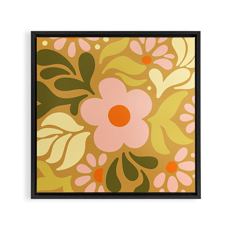 Abstract Florals Framed Canvas Print Gallery Image 3