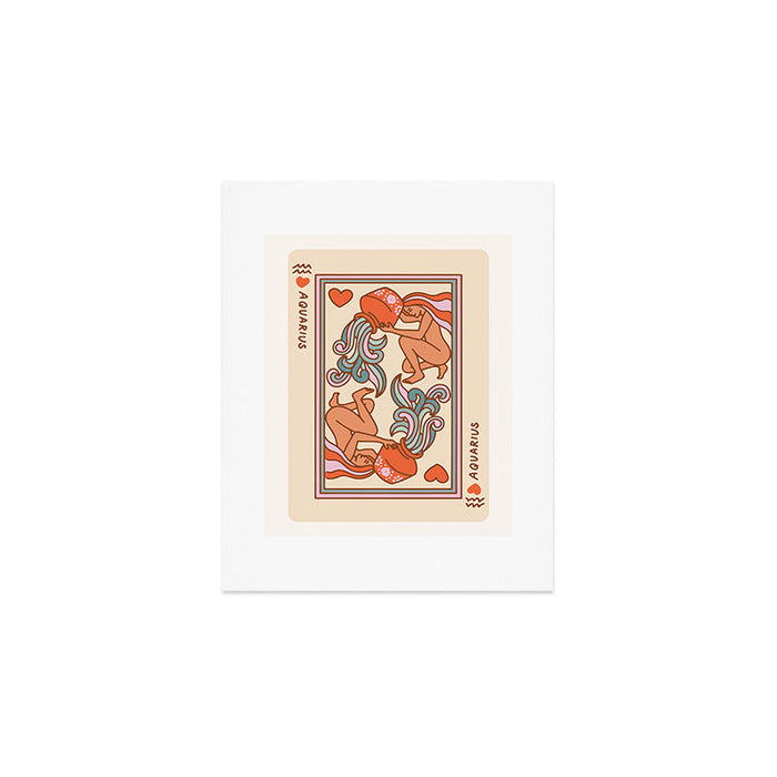 Aquarius Playing Card Art Print Gallery Image 1