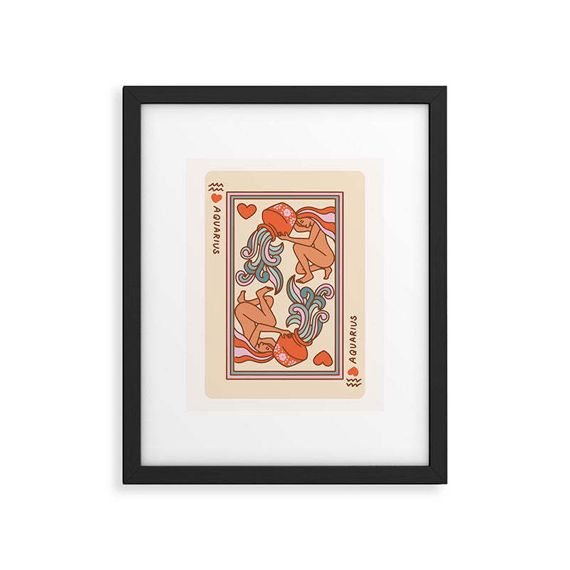 Aquarius Playing Card Framed Art Print Gallery Image 5
