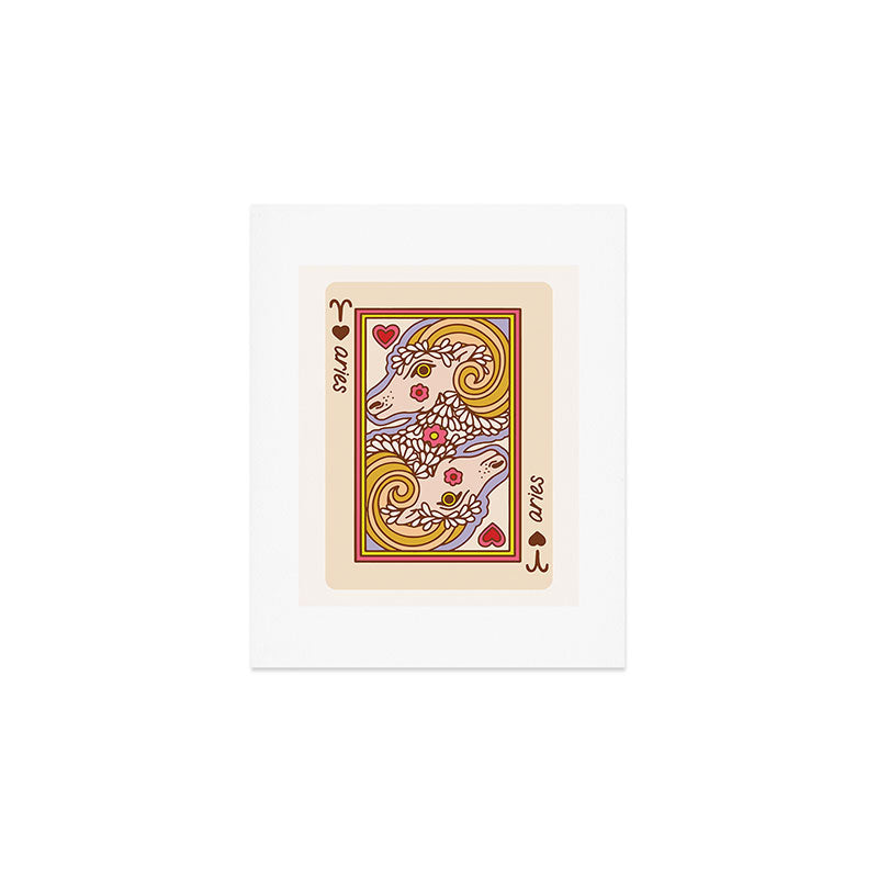 Aries Playing Card Art Print Gallery Image 1