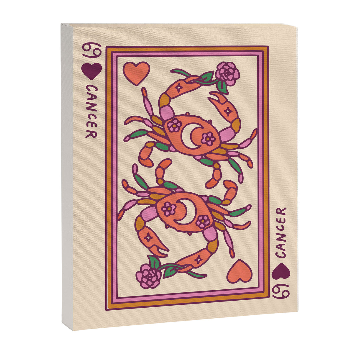 Cancer Playing Card Canvas Print Gallery Image 6