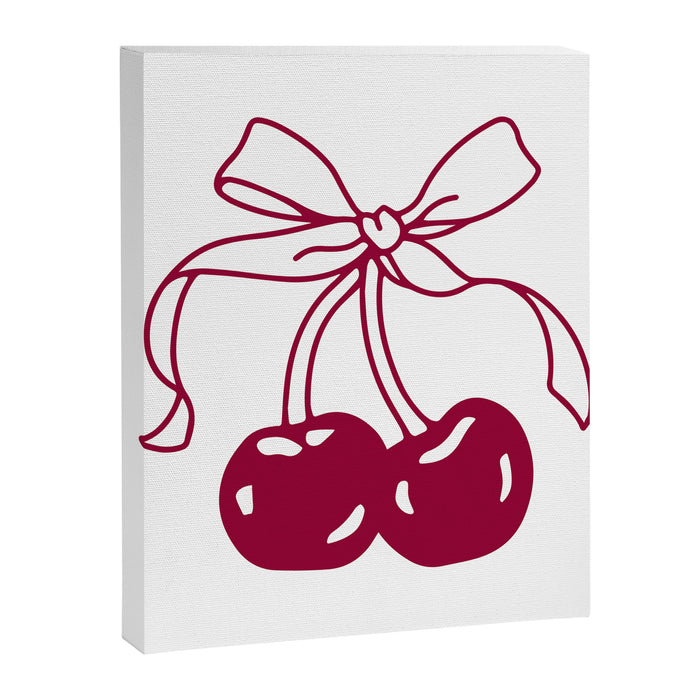 Cherry Bow Ribbon Canvas Print Gallery Image 1