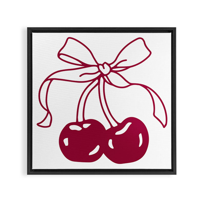 Cherry Bow Ribbon Framed Canvas Print Gallery Image 3