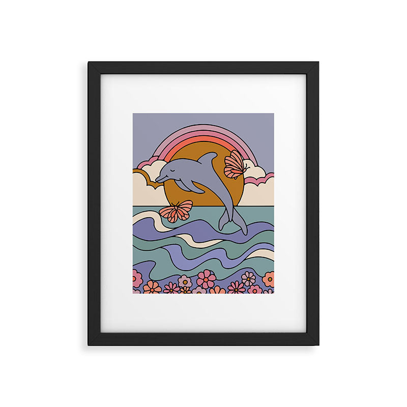 Dolphin Framed Art Print Gallery Image 4