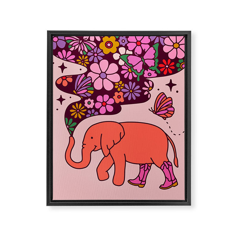 Elephant Framed Canvas Print Gallery Image 6