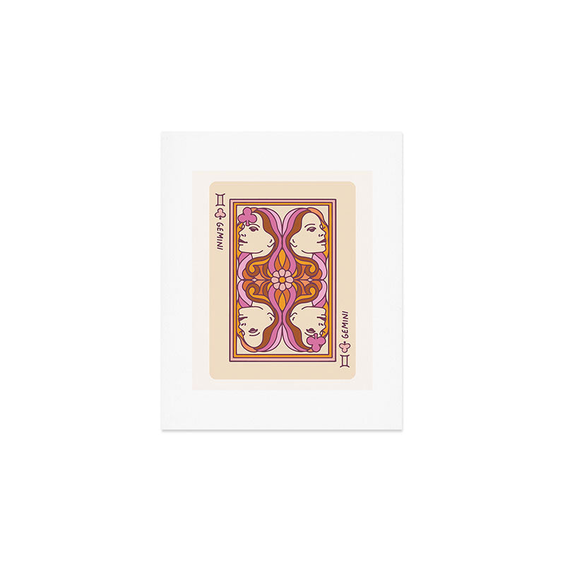 Gemini Playing Card Art Print Gallery Image 1