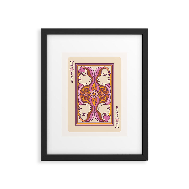 Gemini Playing Card Framed Art Print Gallery Image 4