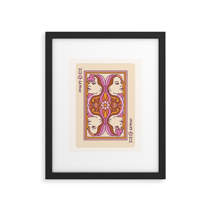 Gemini Playing Card Framed Art Print Gallery Image 1