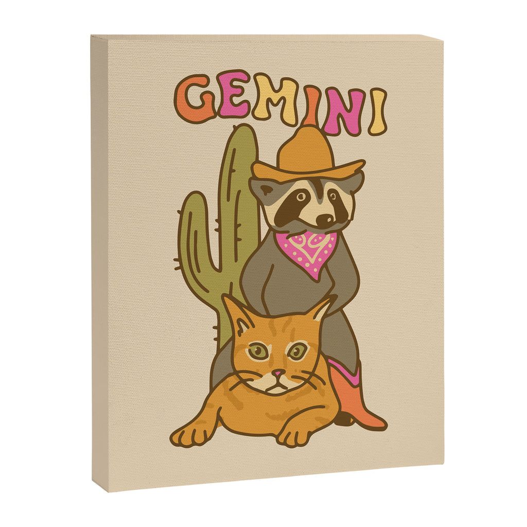 Gemini Raccoon Canvas Print Gallery Image 6