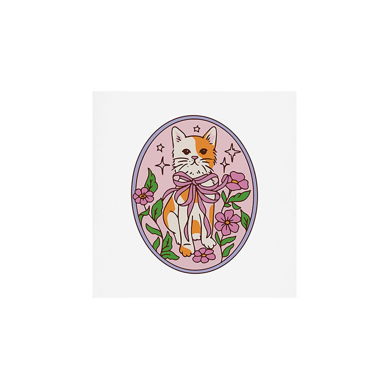 Kitten Badge Art Print Gallery Image 1