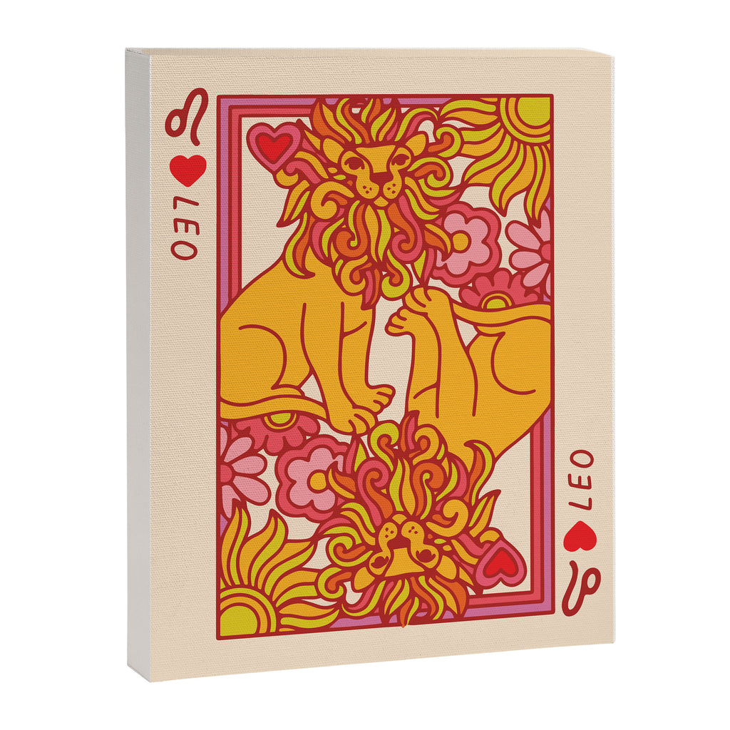 Leo Playing Card Canvas Print Gallery Image 6