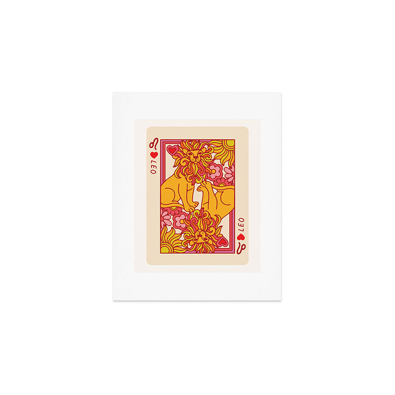 Leo Playing Card Art Print Gallery Image 1