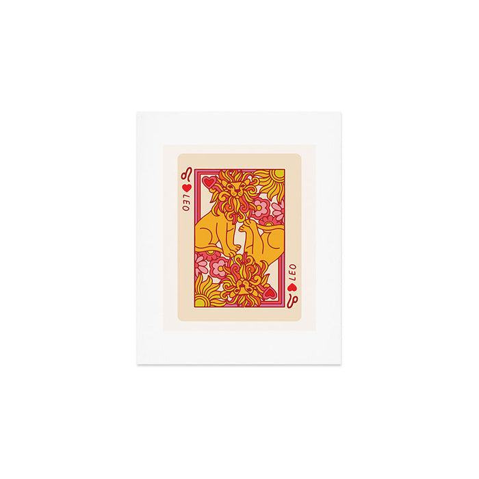 Leo Playing Card Art Print Gallery Image 1