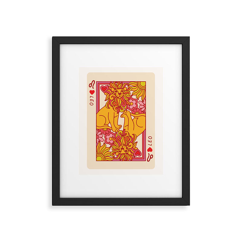 Leo Playing Card Framed Art Print Gallery Image 5