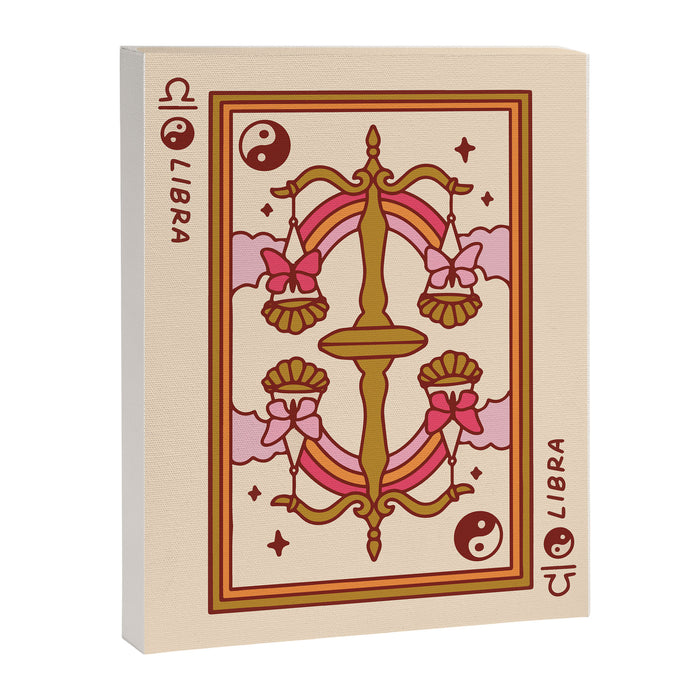 Libra Playing Card Canvas Print Gallery Image 1