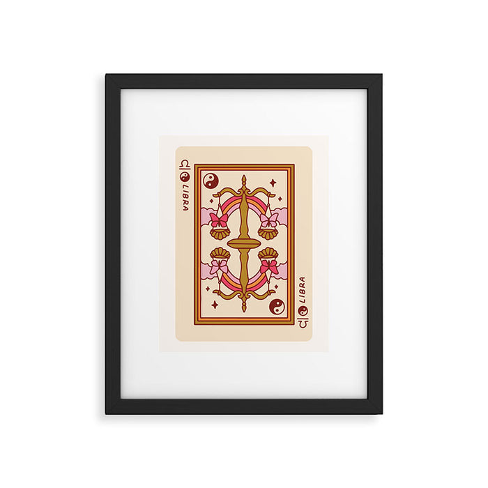 Libra Playing Card Framed Art Print Gallery Image 1