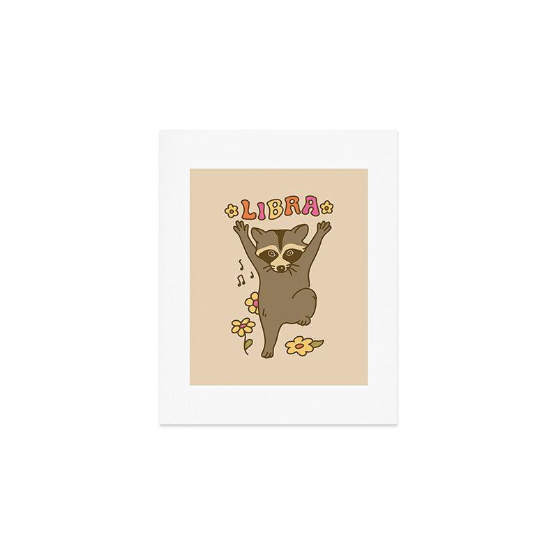 Libra Raccoon Art Print Gallery Image 1