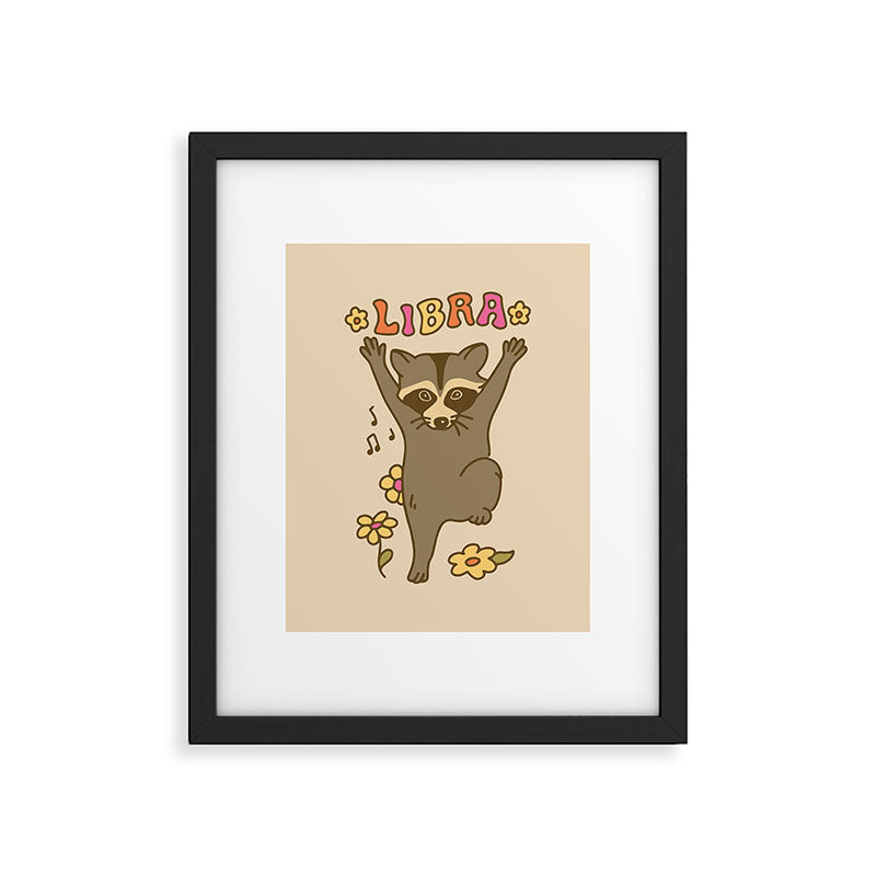 Libra Raccoon Framed Art Print Gallery Image 5