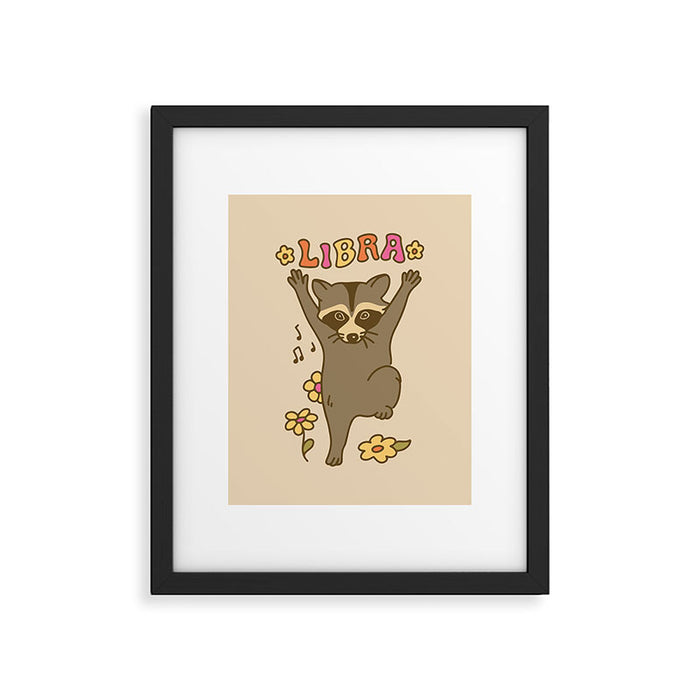 Libra Raccoon Framed Art Print Gallery Image 1