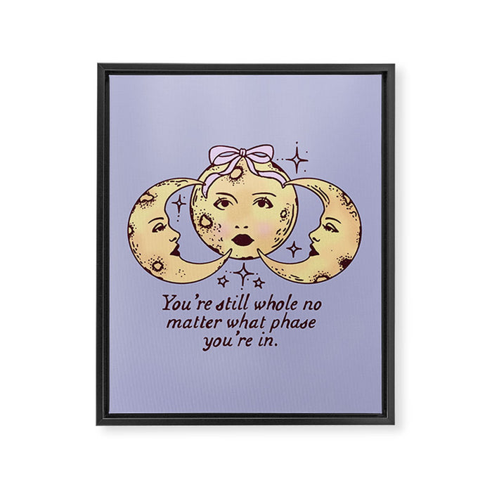 Moon Phases Framed Canvas Print Gallery Image 1