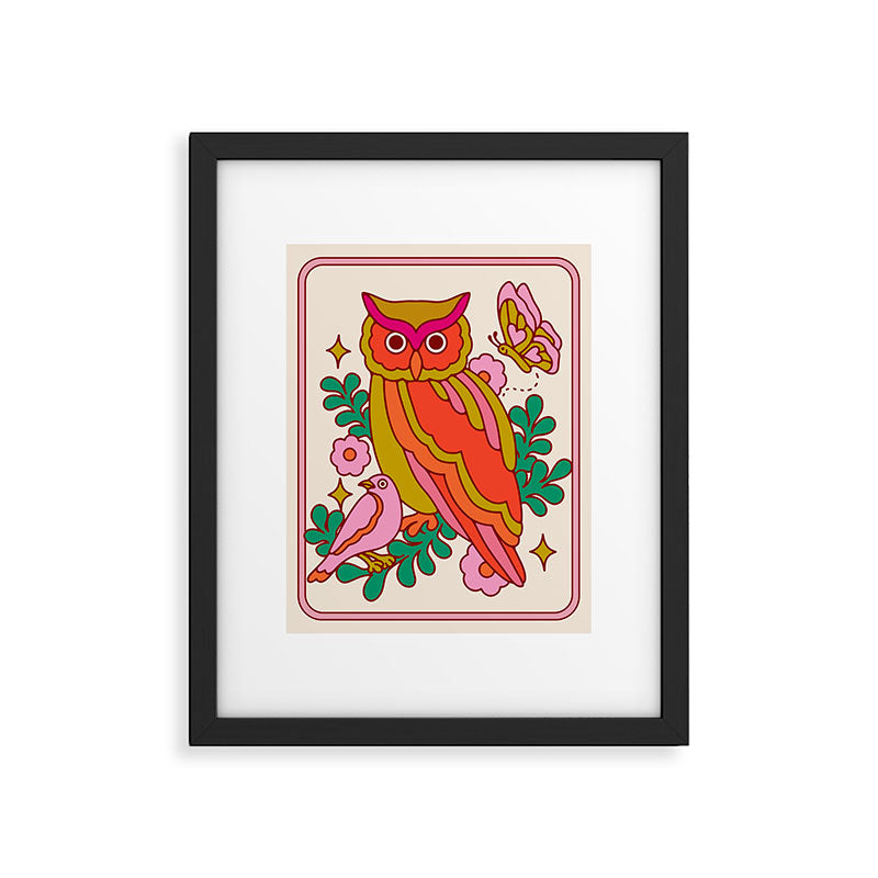 Owl Perch Framed Art Print Gallery Image 6