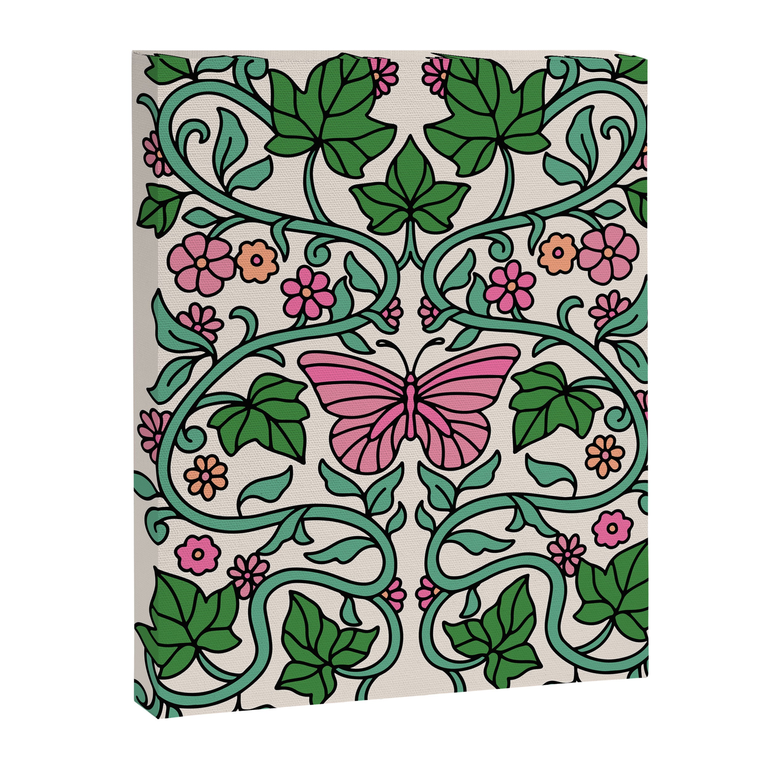 Pink Ivy Canvas Print Gallery Image 6