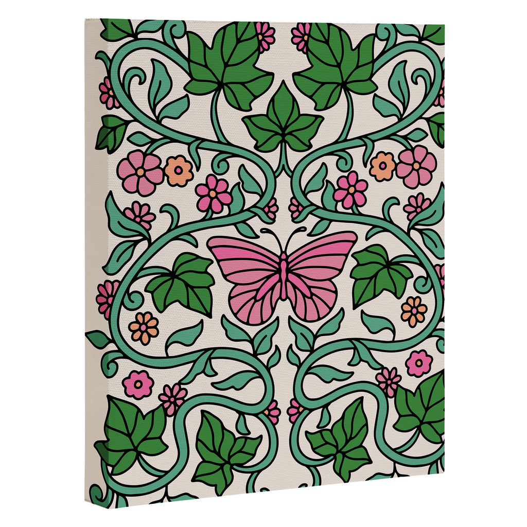 Pink Ivy Canvas Print Gallery Image 3