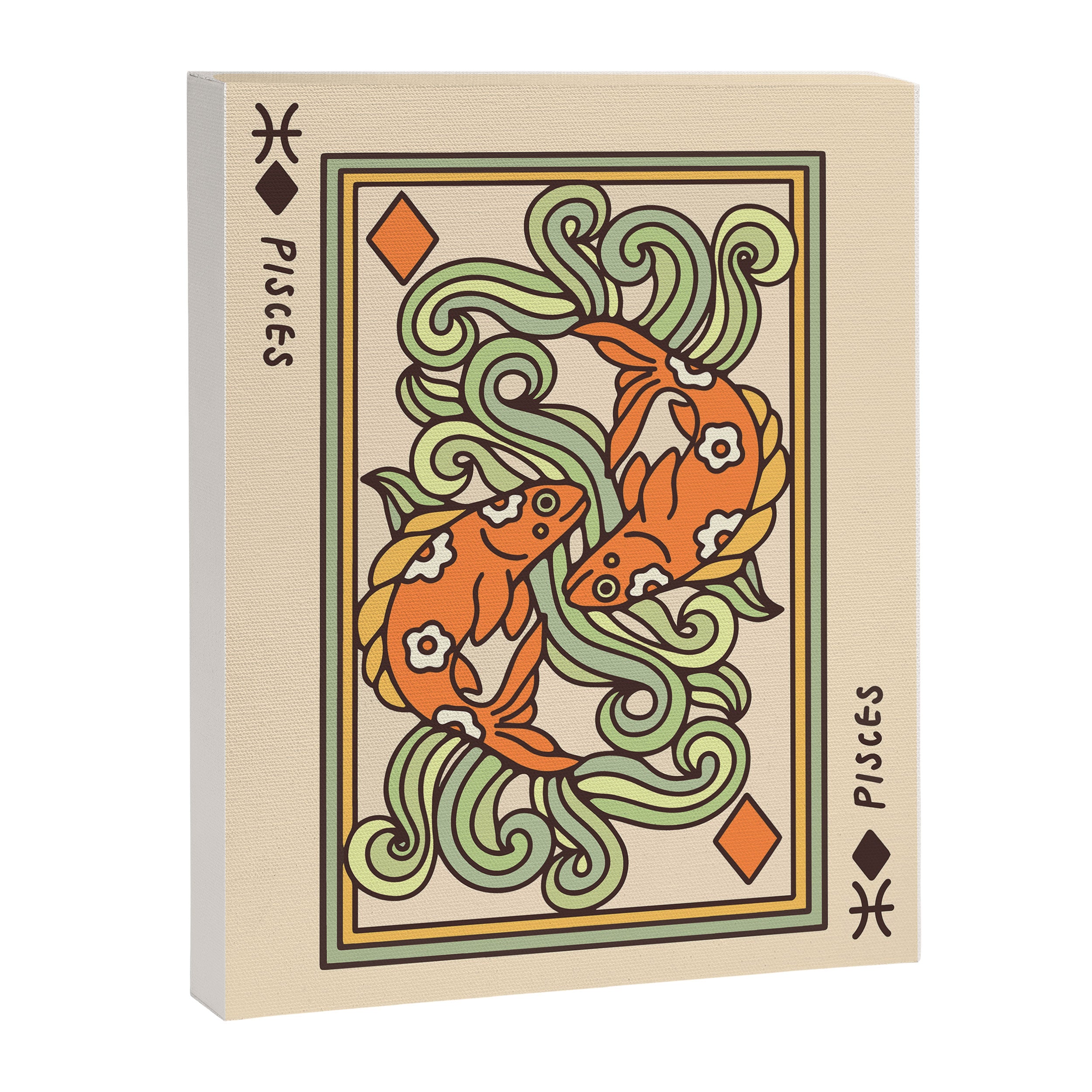Pisces Playing Card Canvas Print Gallery Image 6