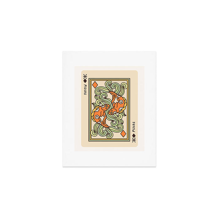 Pisces Playing Card Art Print Gallery Image 1