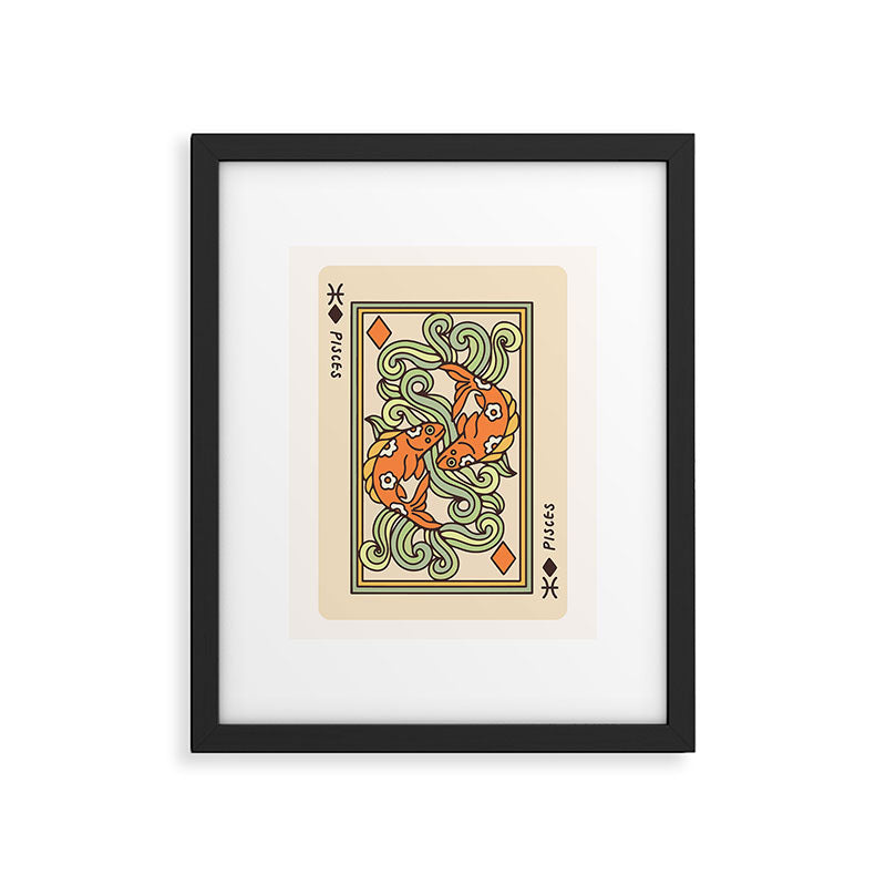 Pisces Playing Card Framed Art Print Gallery Image 5