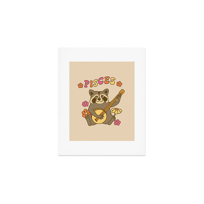Pisces Raccoon Art Print Gallery Image 1