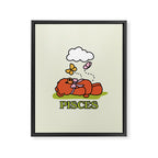 Pisces Teddy Bear Framed Canvas Print Gallery Image 6