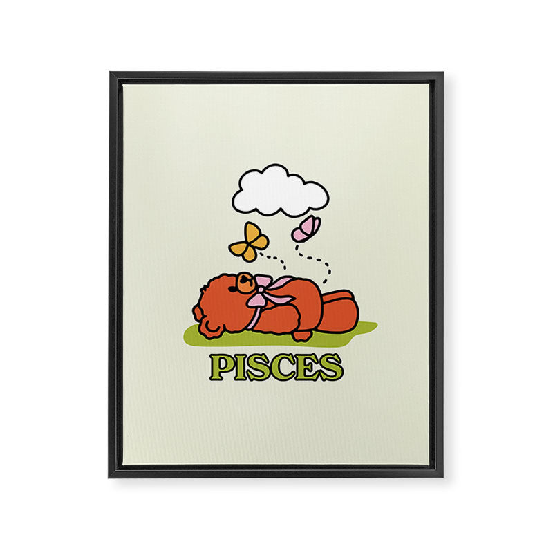 Pisces Teddy Bear Framed Canvas Print Gallery Image 6