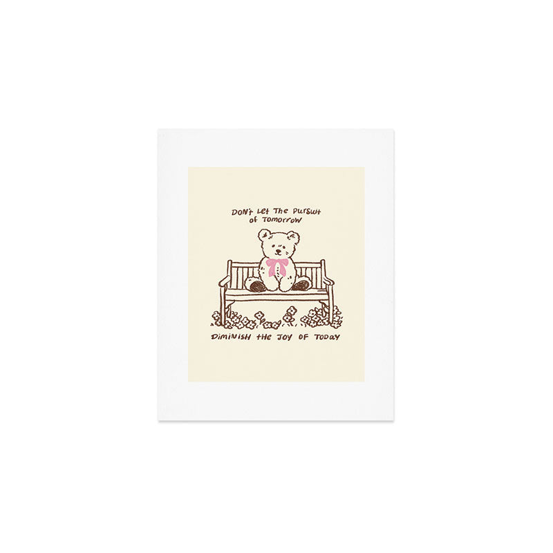 Present Teddy Art Print Gallery Image 1